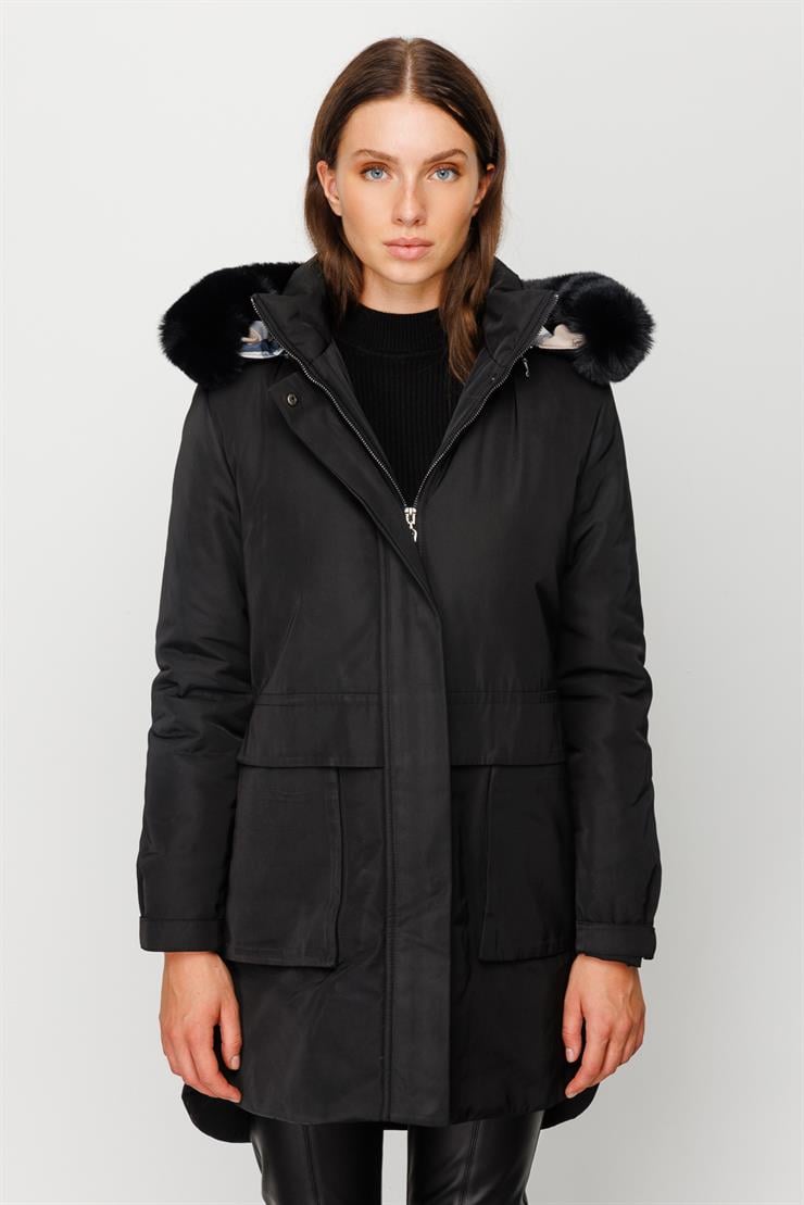 Modailgi  Şişme Kaban Siyah