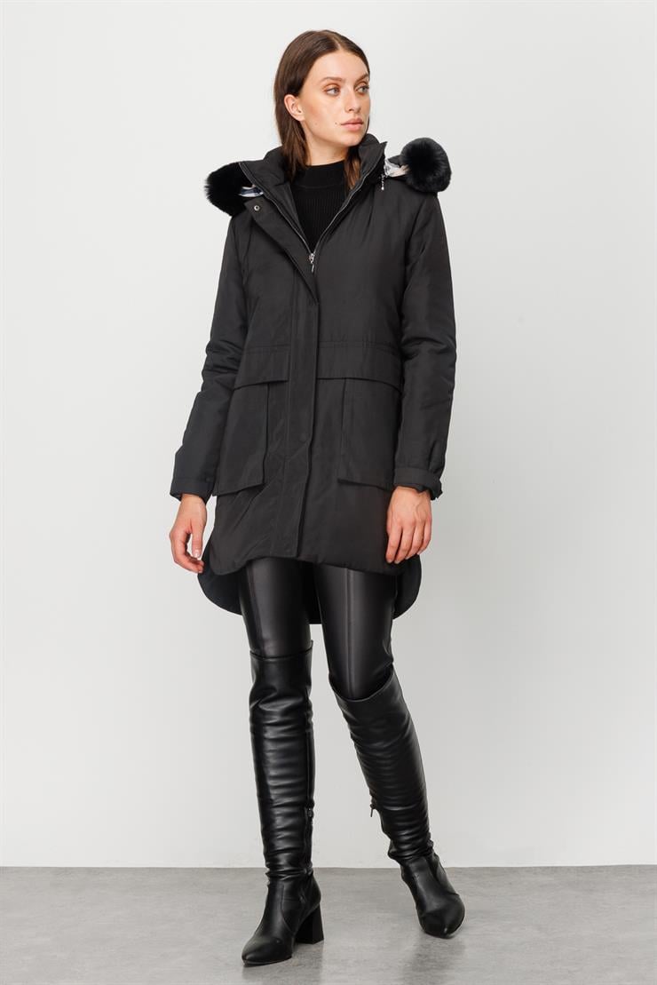 Modailgi  Şişme Kaban Siyah