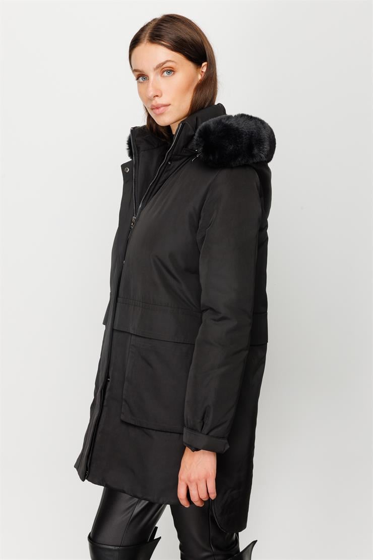 Modailgi  Şişme Kaban Siyah