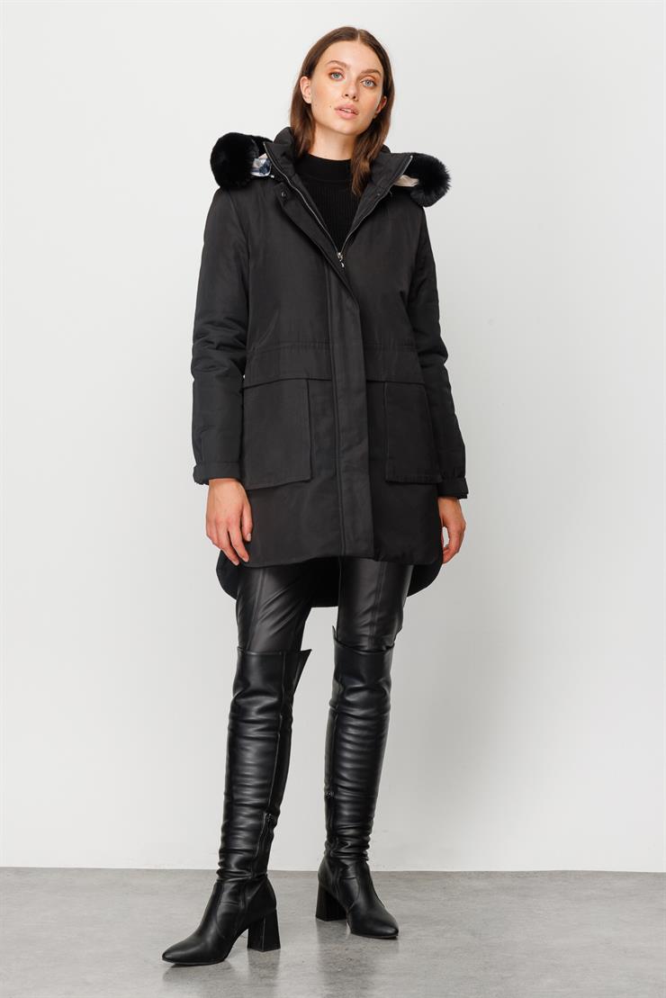 Modailgi  Şişme Kaban Siyah