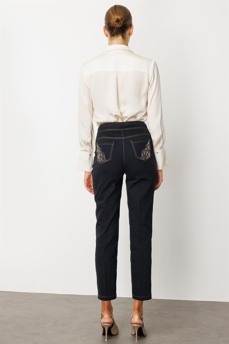 Modailgi  Spor Dikişli Beş Cep Pantolon - 70109 Lacivert