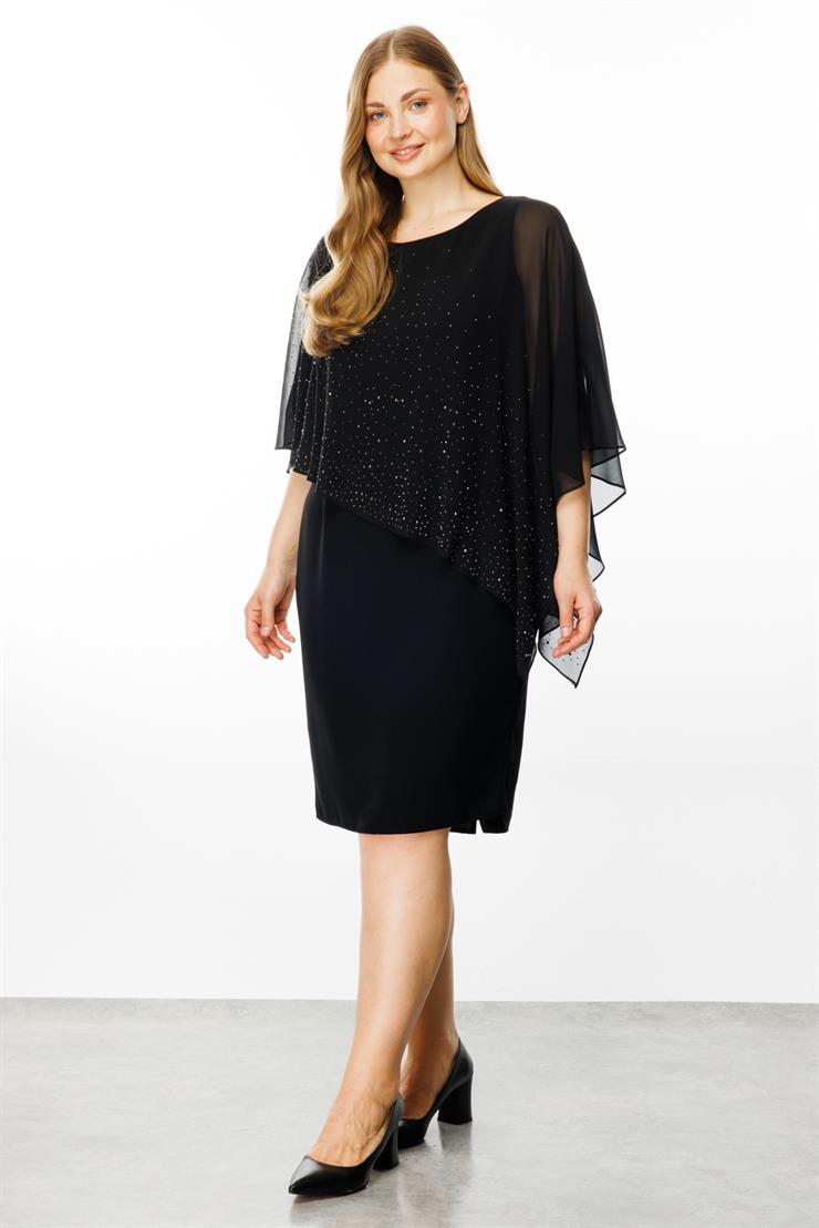 Modailgi  Taş Detaylı Elbise Siyah