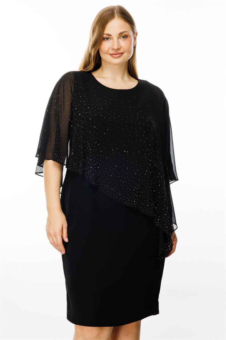 Modailgi  Taş Detaylı Elbise Siyah