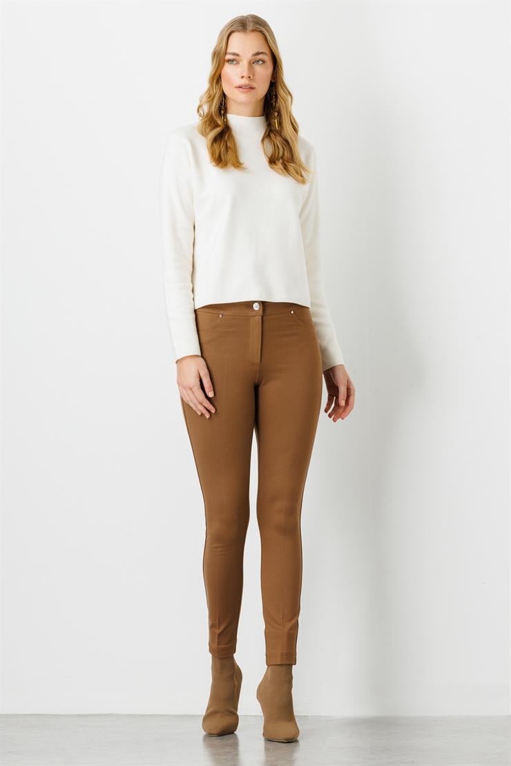 Modailgi  Cepli Tayt Pantolon Camel
