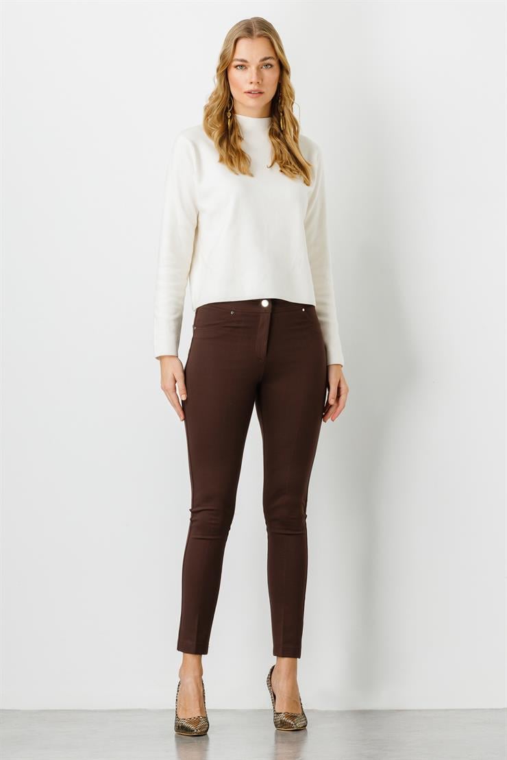 Modailgi  Cepli Tayt Pantolon Kahve