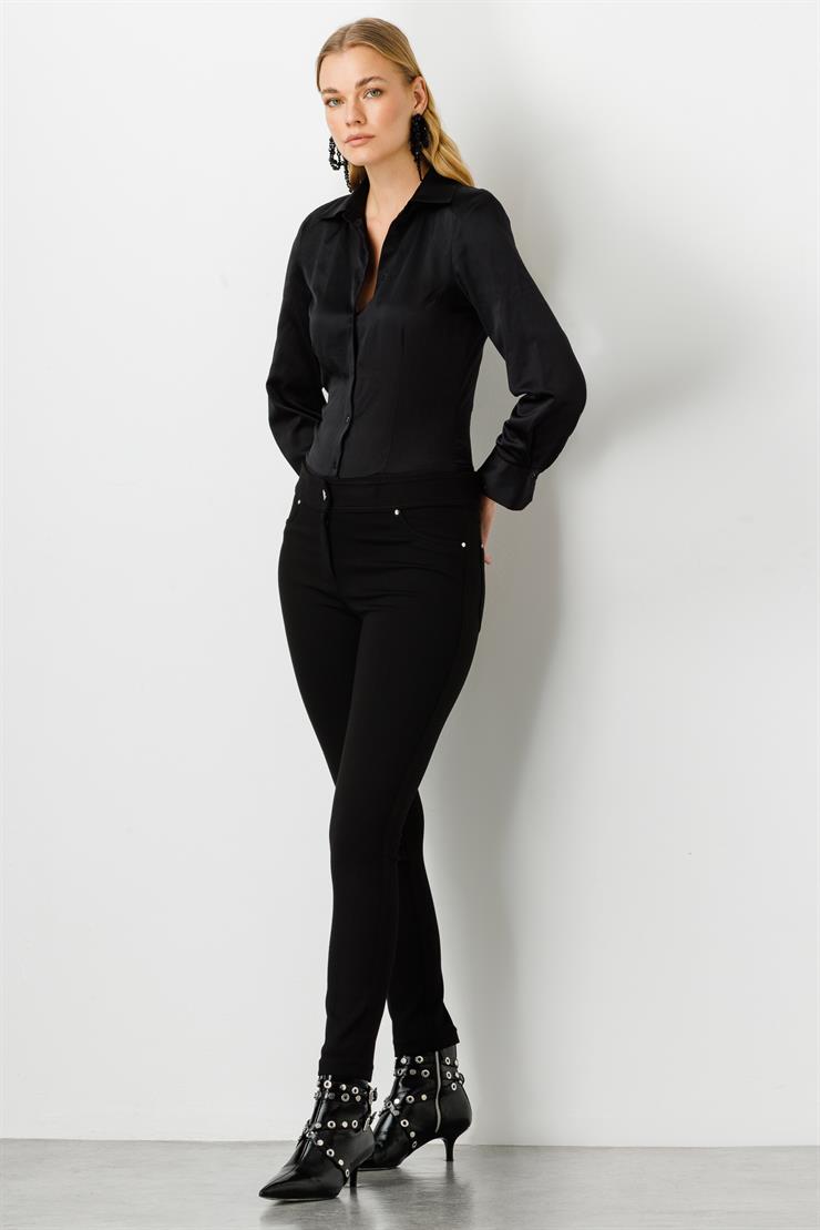 Modailgi  Cepli Tayt Pantolon Siyah