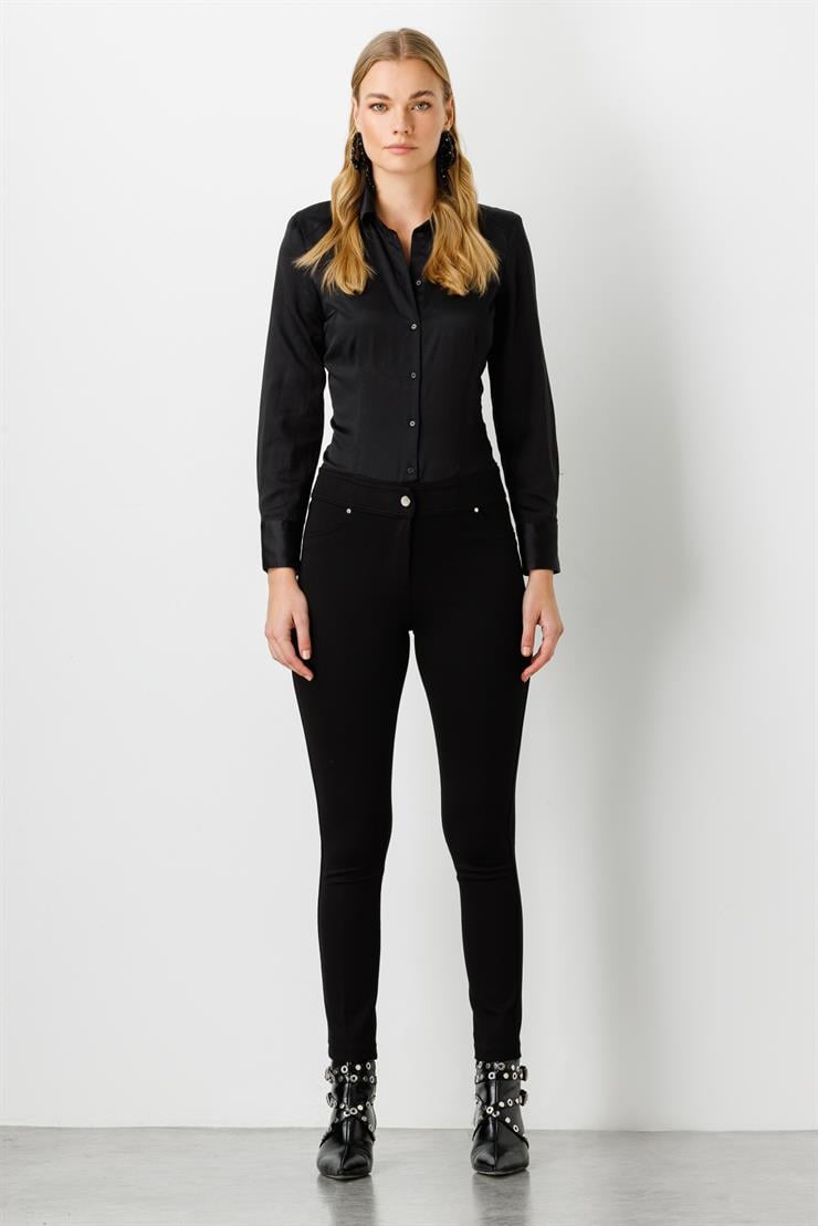 Modailgi  Cepli Tayt Pantolon Siyah