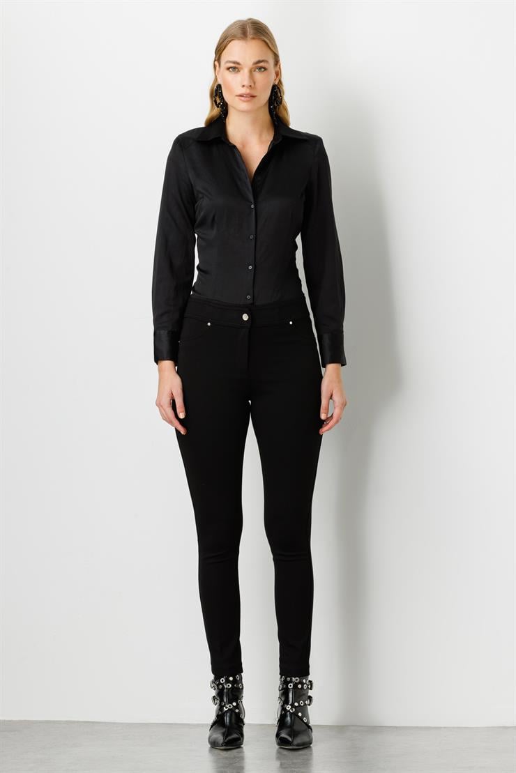 Modailgi  Cepli Tayt Pantolon Siyah