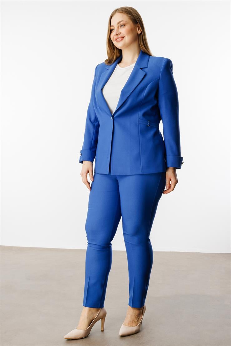 Modailgi  Tek Düğme Ceket İndigo