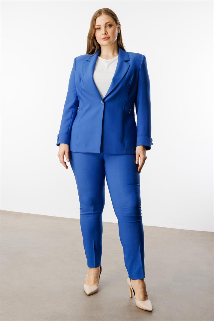 Modailgi  Tek Düğme Ceket İndigo