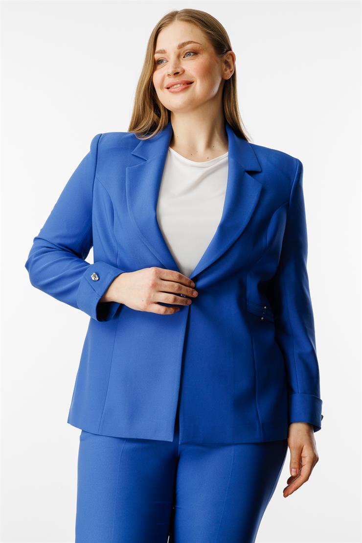 Modailgi  Tek Düğme Ceket İndigo