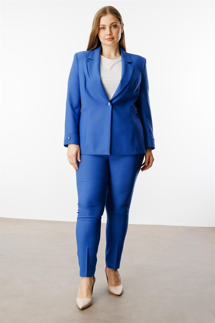 Modailgi  Tek Düğme Ceket İndigo