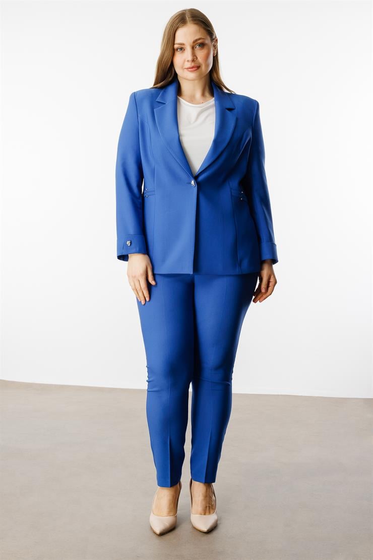 Modailgi  Tek Düğme Ceket İndigo