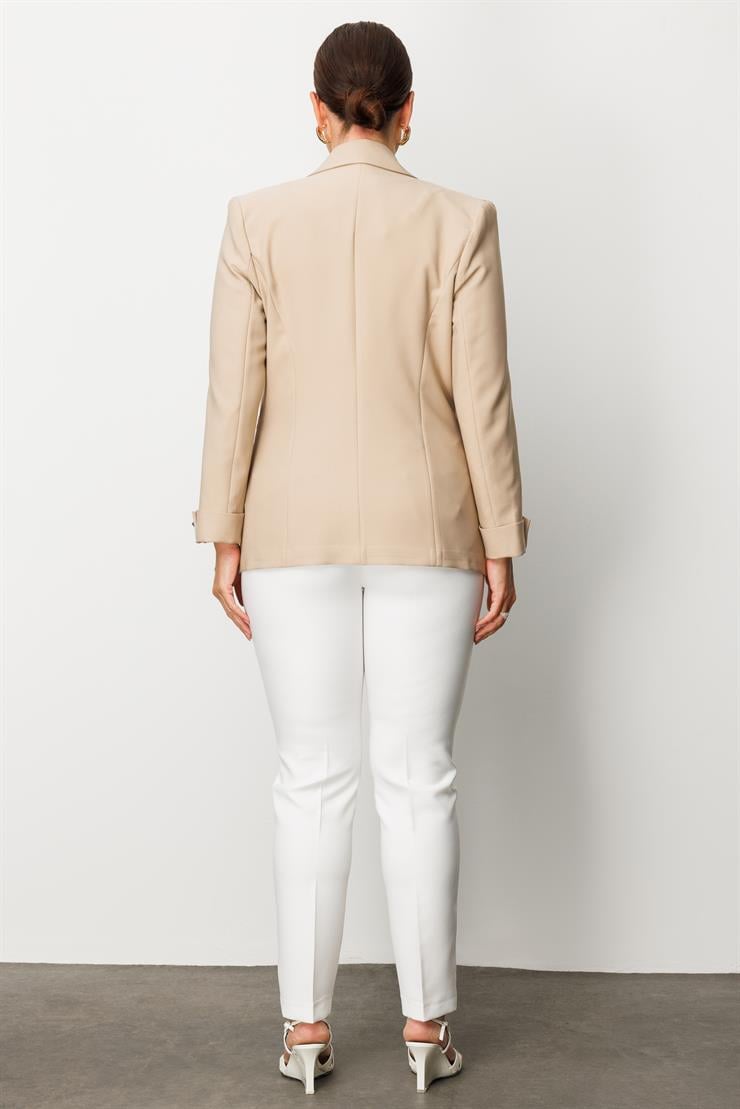 Modailgi  Tek Düğme Ceket Taş