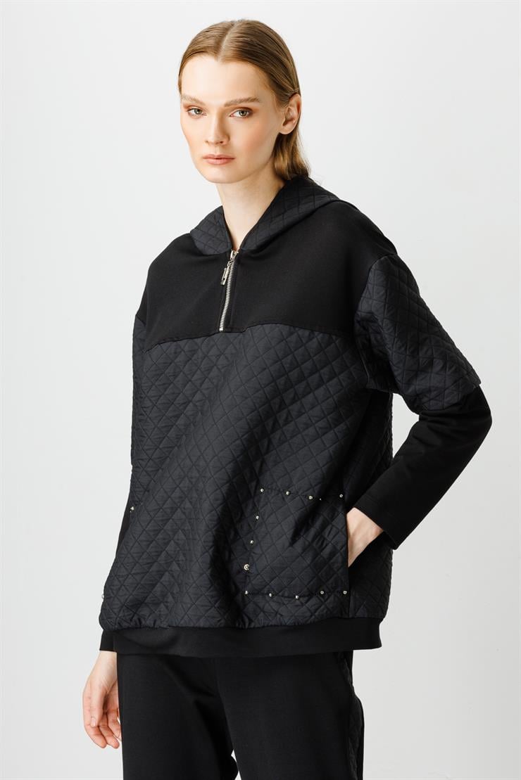 Modailgi  Torba Cepli Kapitone Tunik Siyah