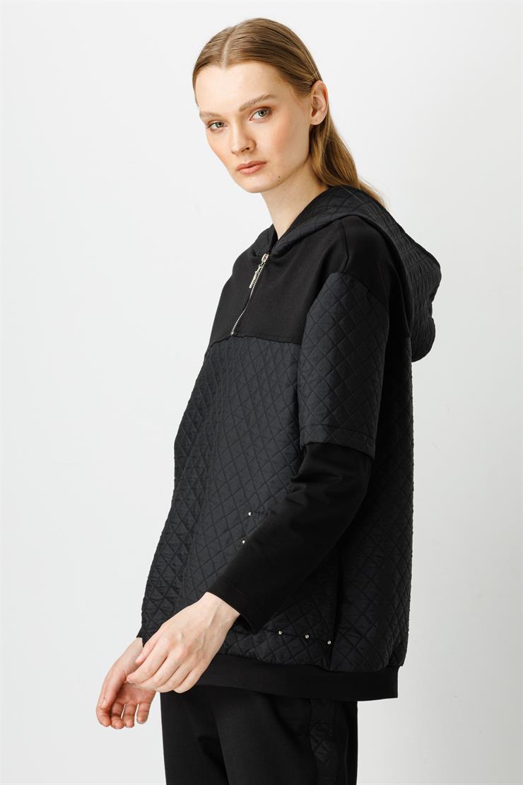 Modailgi  Torba Cepli Kapitone Tunik Siyah