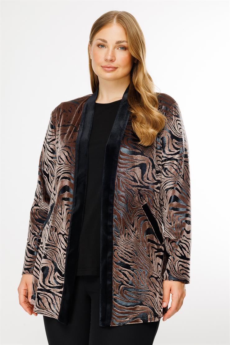 Modailgi  Varak Zebra Desenli İkili Takım Vizon