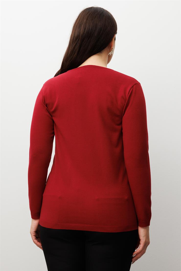 Modailgi  Viskon Triko Bordo