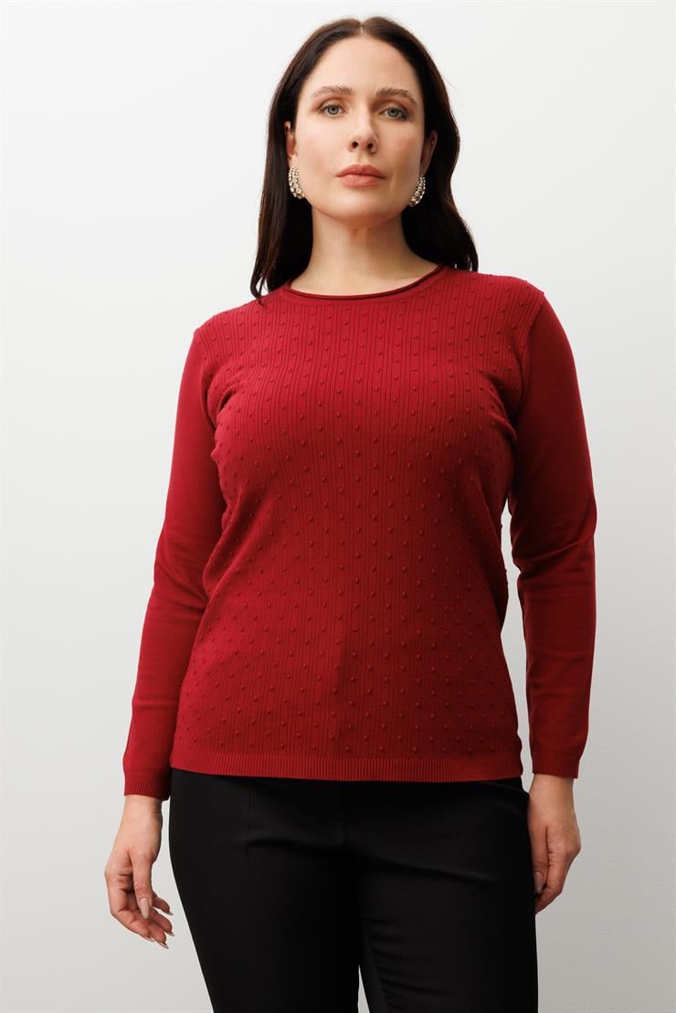 Modailgi  Viskon Triko Bordo