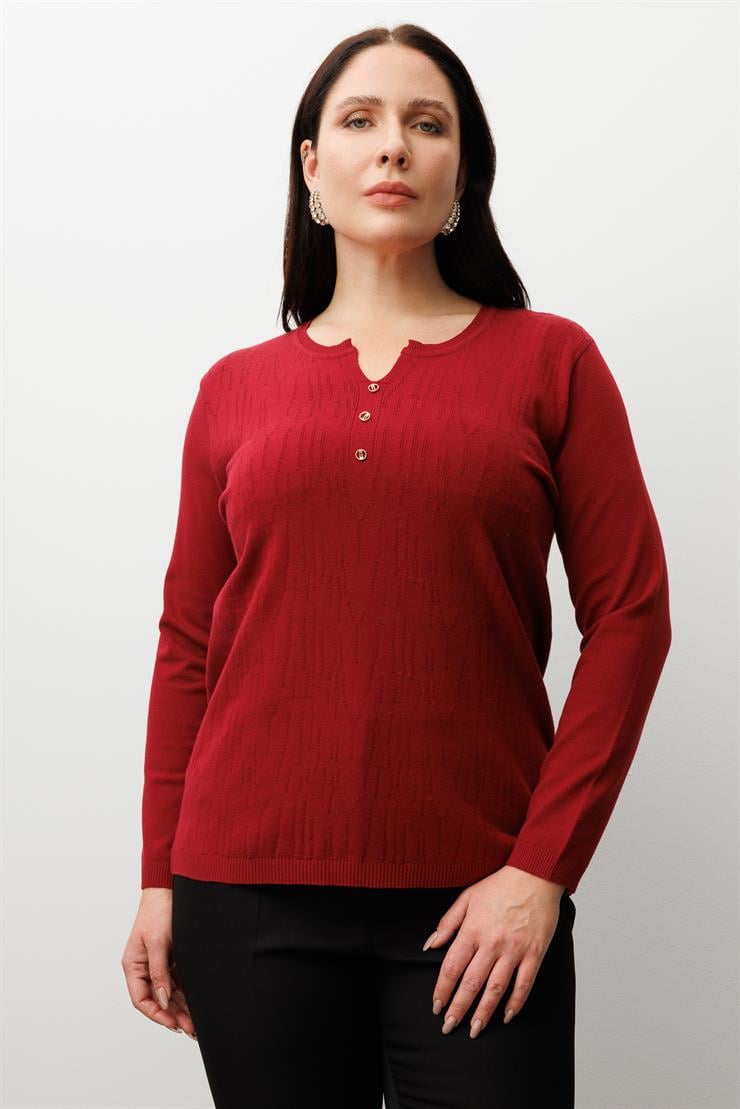 Modailgi  Viskon Triko Bordo