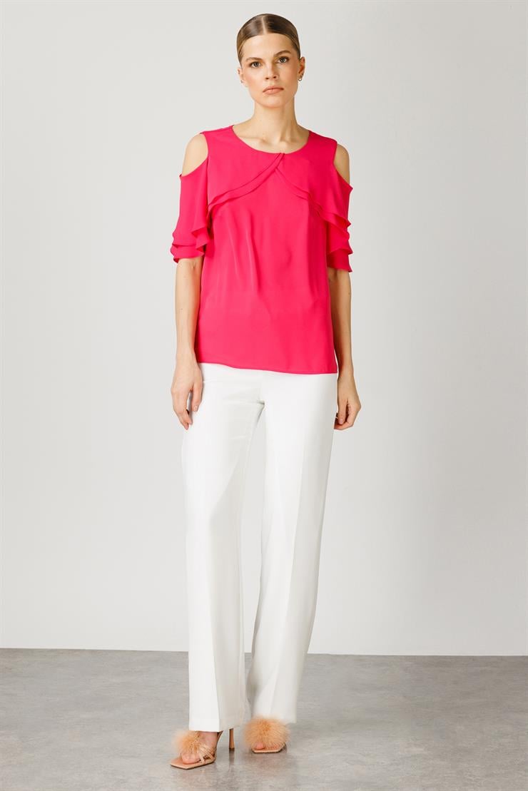 Modailgi  Volanlı Bluz Pembe