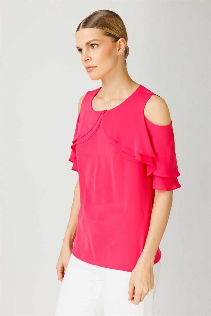 Modailgi  Volanlı Bluz Pembe
