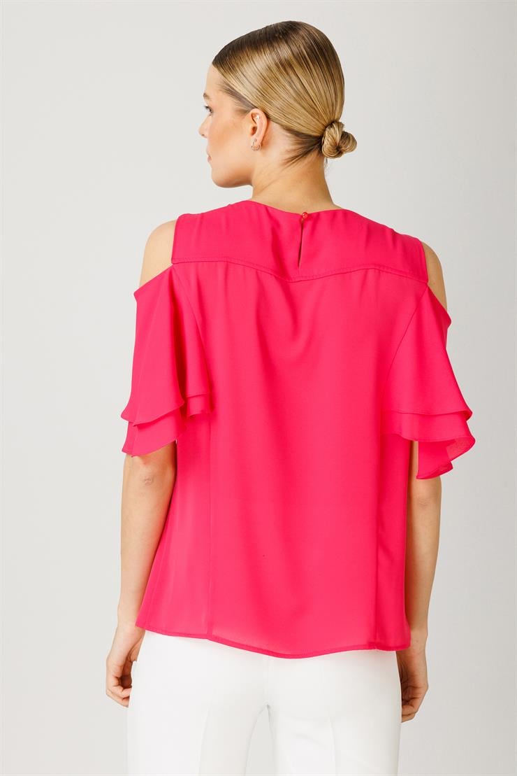 Modailgi  Volanlı Bluz Pembe