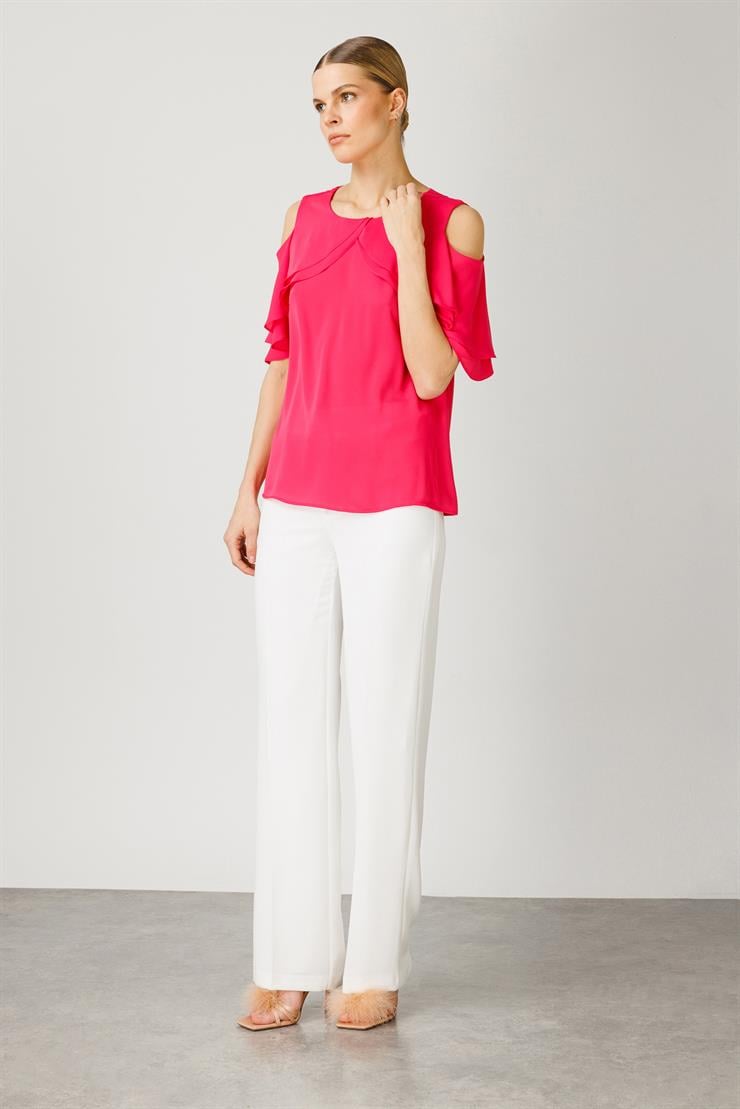 Modailgi  Volanlı Bluz Pembe
