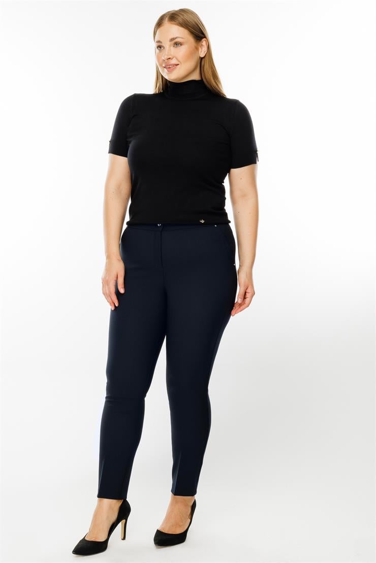 Modailgi  Yan Cep Dar Paça Pantolon Lacivert