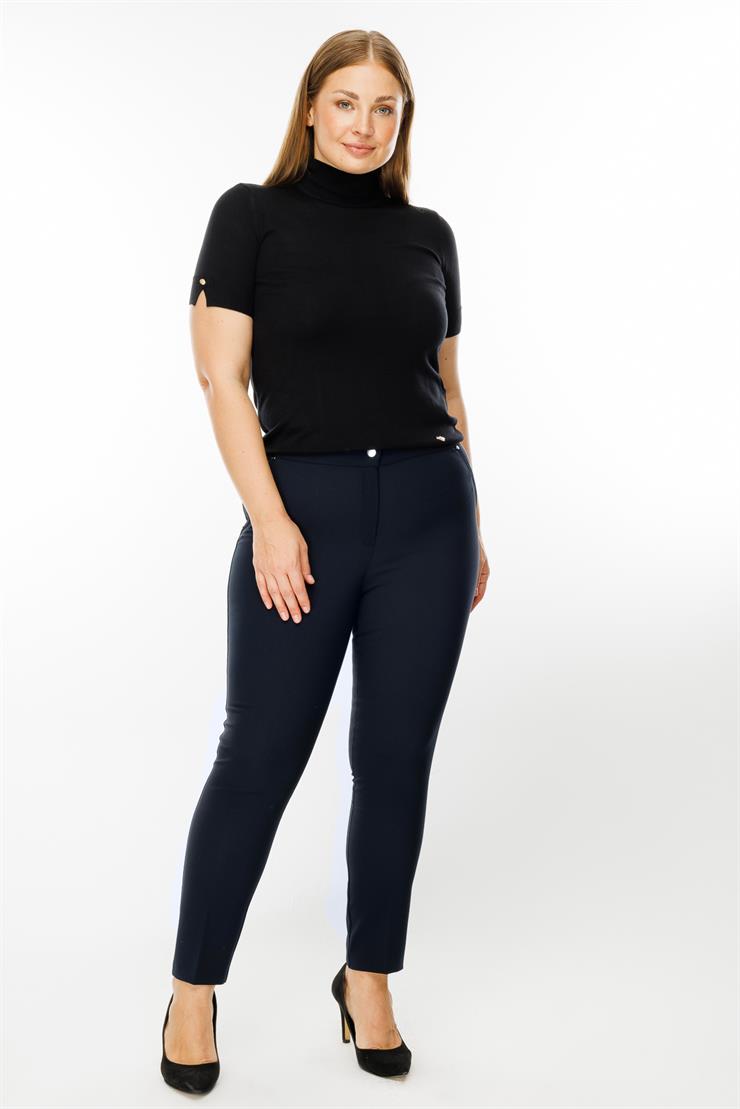 Modailgi  Yan Cep Dar Paça Pantolon Lacivert