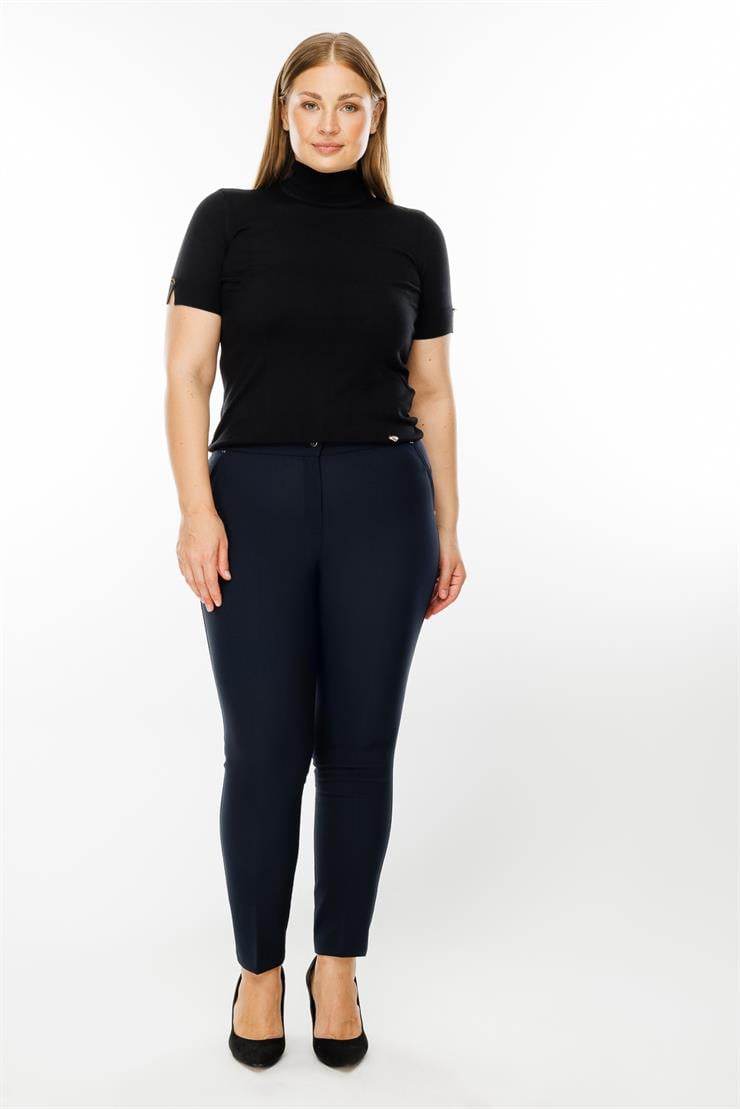 Modailgi  Yan Cep Dar Paça Pantolon Lacivert