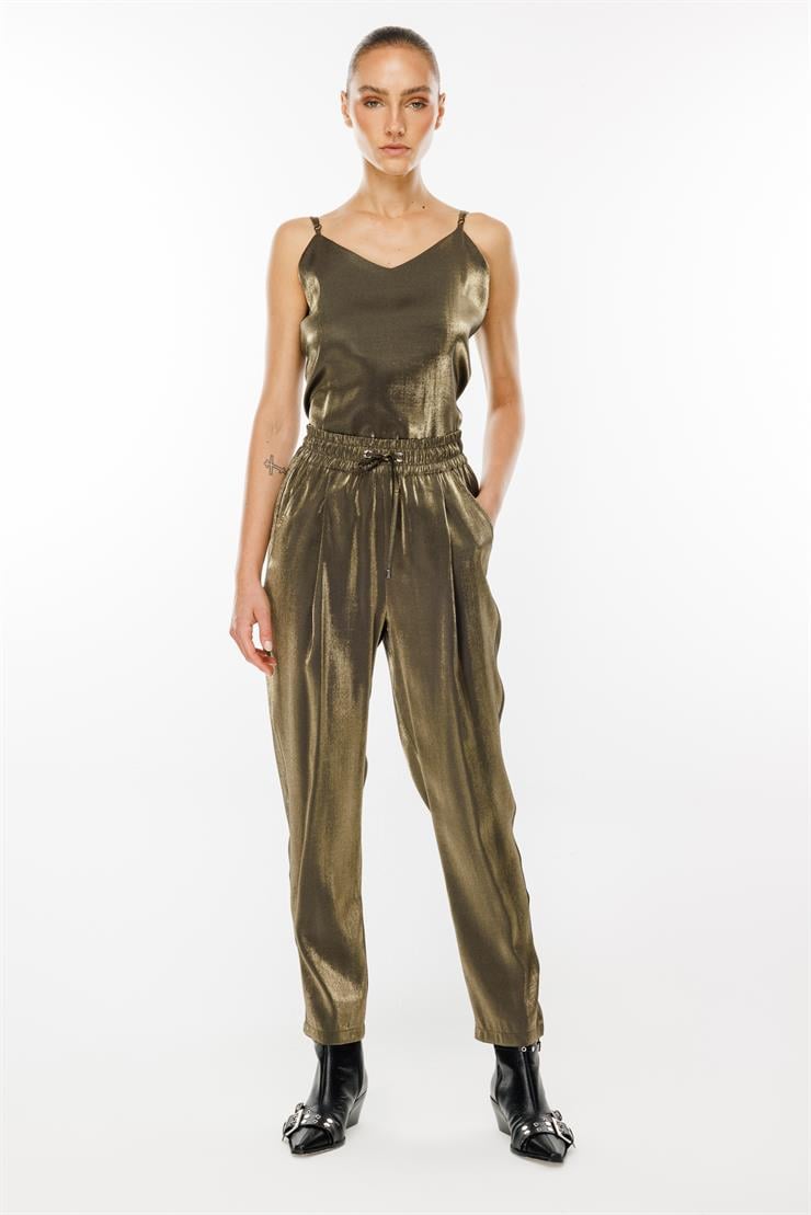 Modailgi  Yandan Cepli Beli Lastikli Bağcıklı Pantolon - 1569 Haki