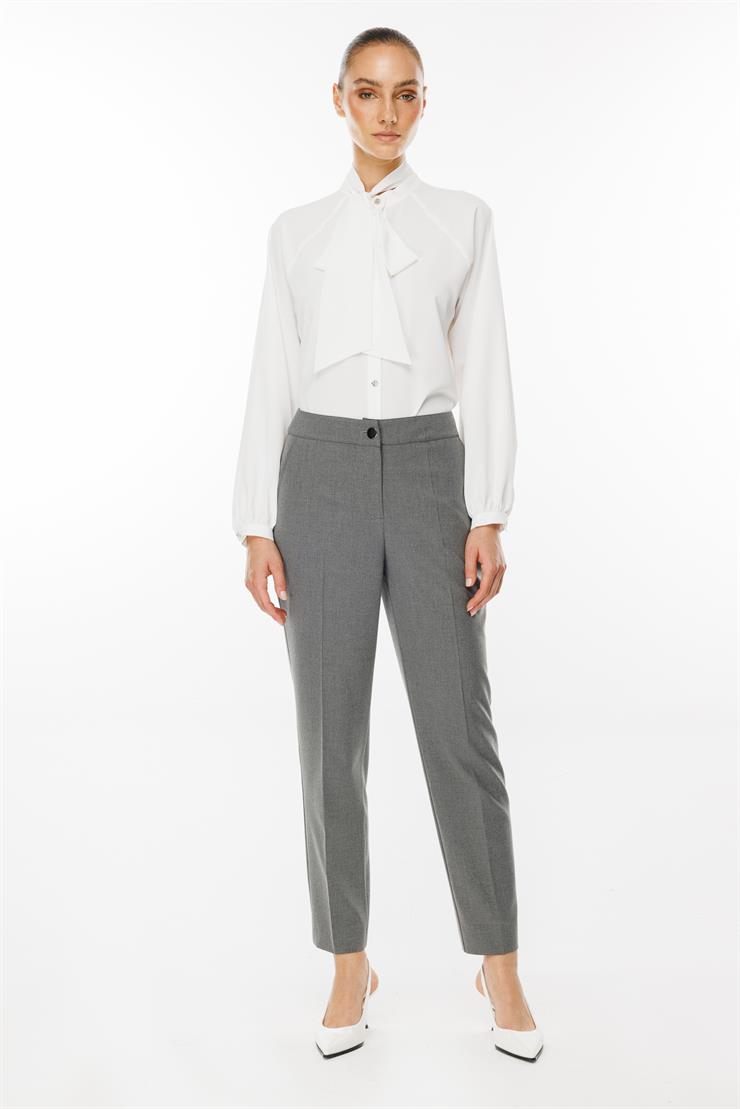 Modailgi  Yandan Cepli Boru Paça Klasik Pantolon - 7085 Gri