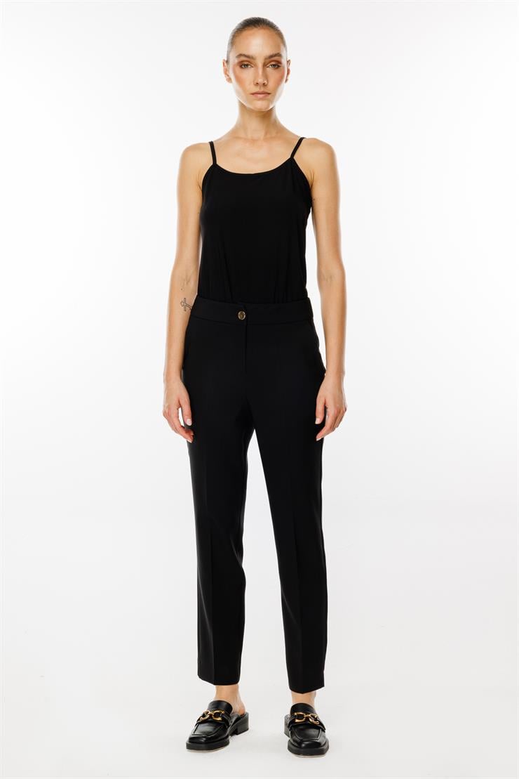 Modailgi  Yandan Cepli Boru Paça Pantolon - 7056 Siyah