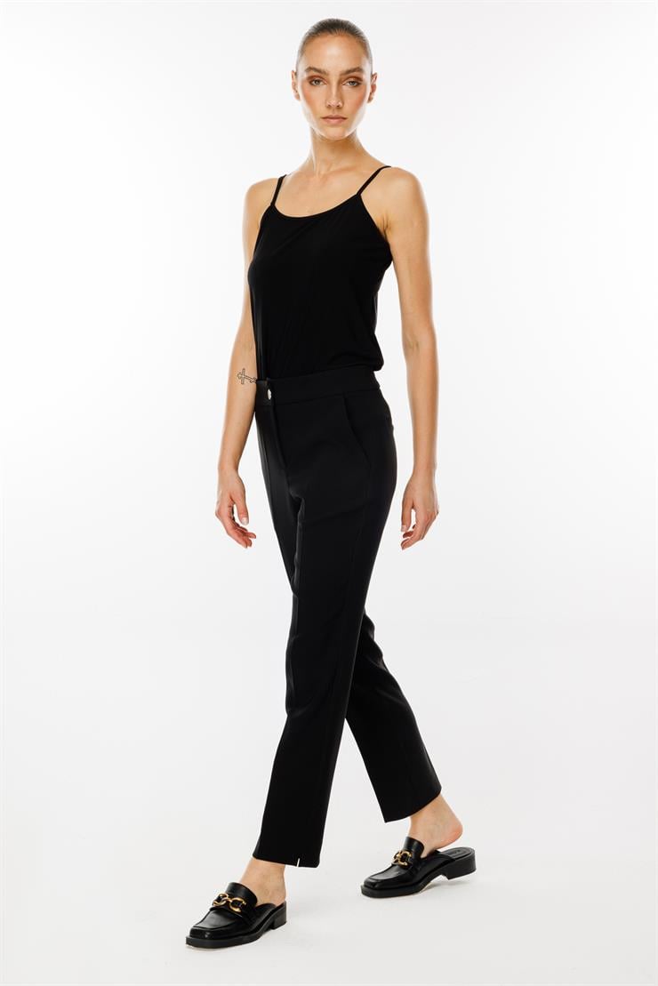 Modailgi  Yandan Cepli Boru Paça Pantolon - 7056 Siyah