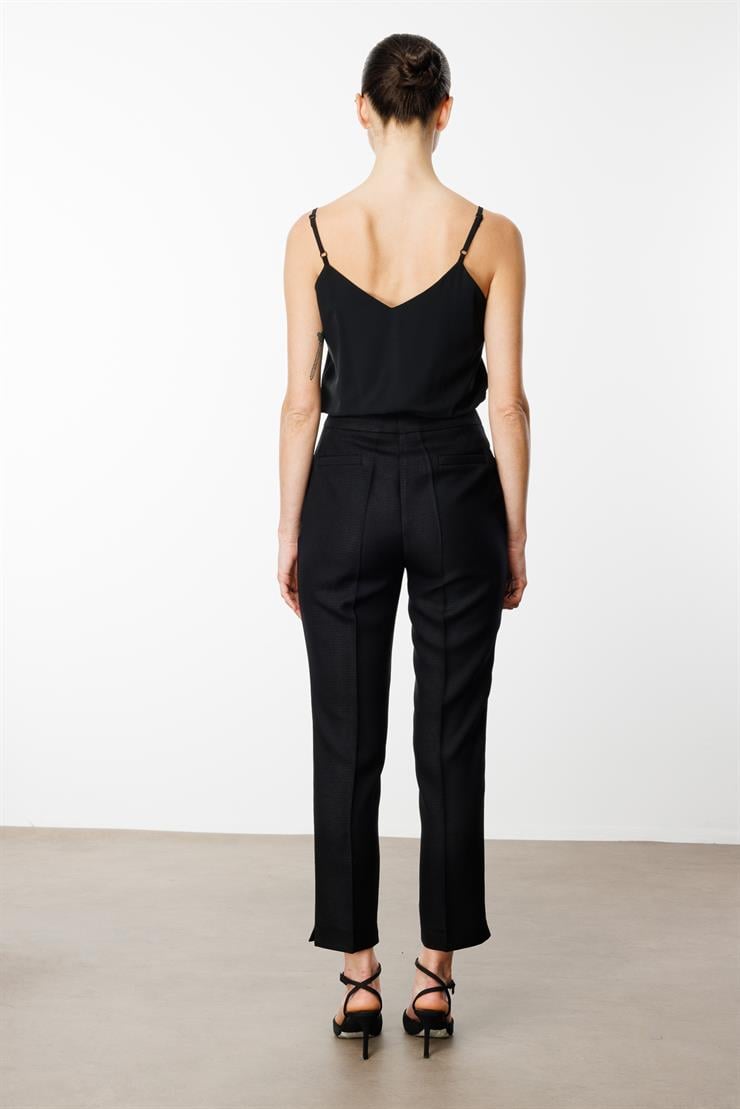 Modailgi  Yandan Cepli Klasik Pantolon - 7516 Siyah