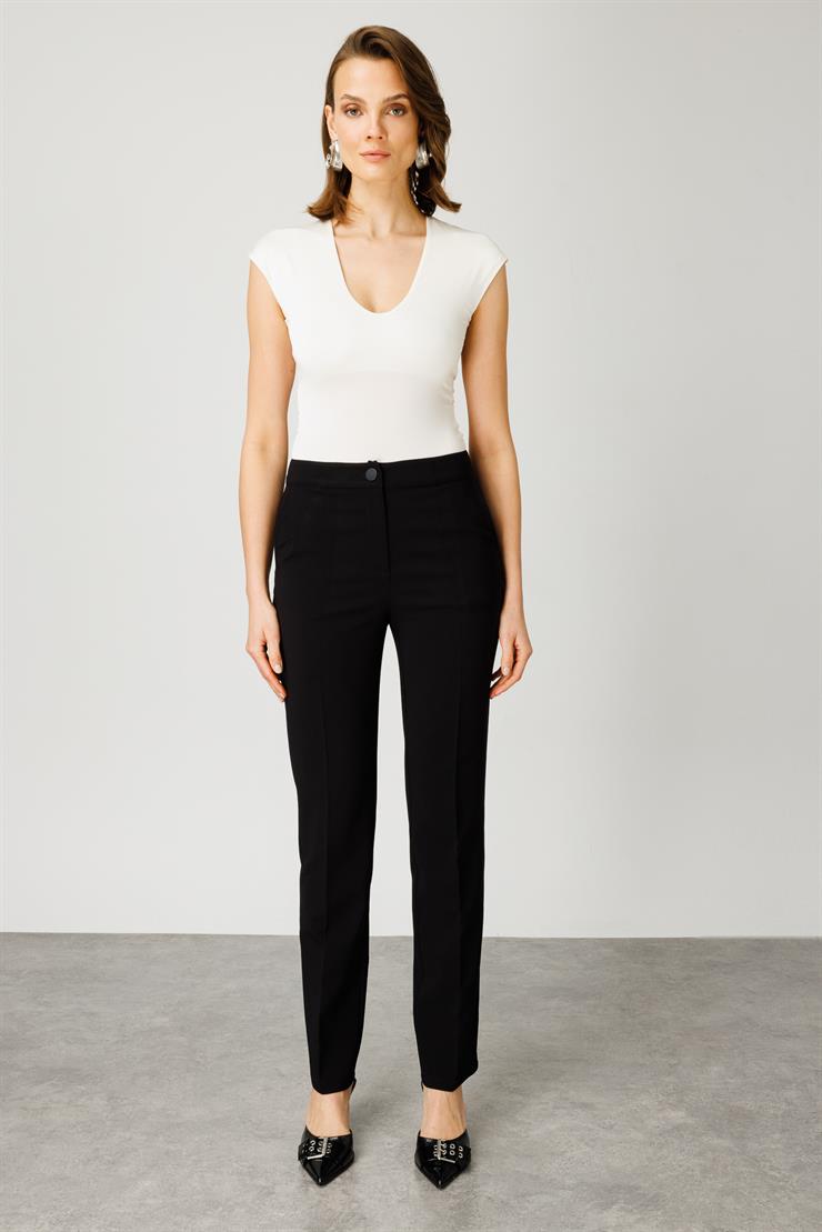 Modailgi  Yandan Cepli Klasik Takım Pantolon - 7559 Siyah