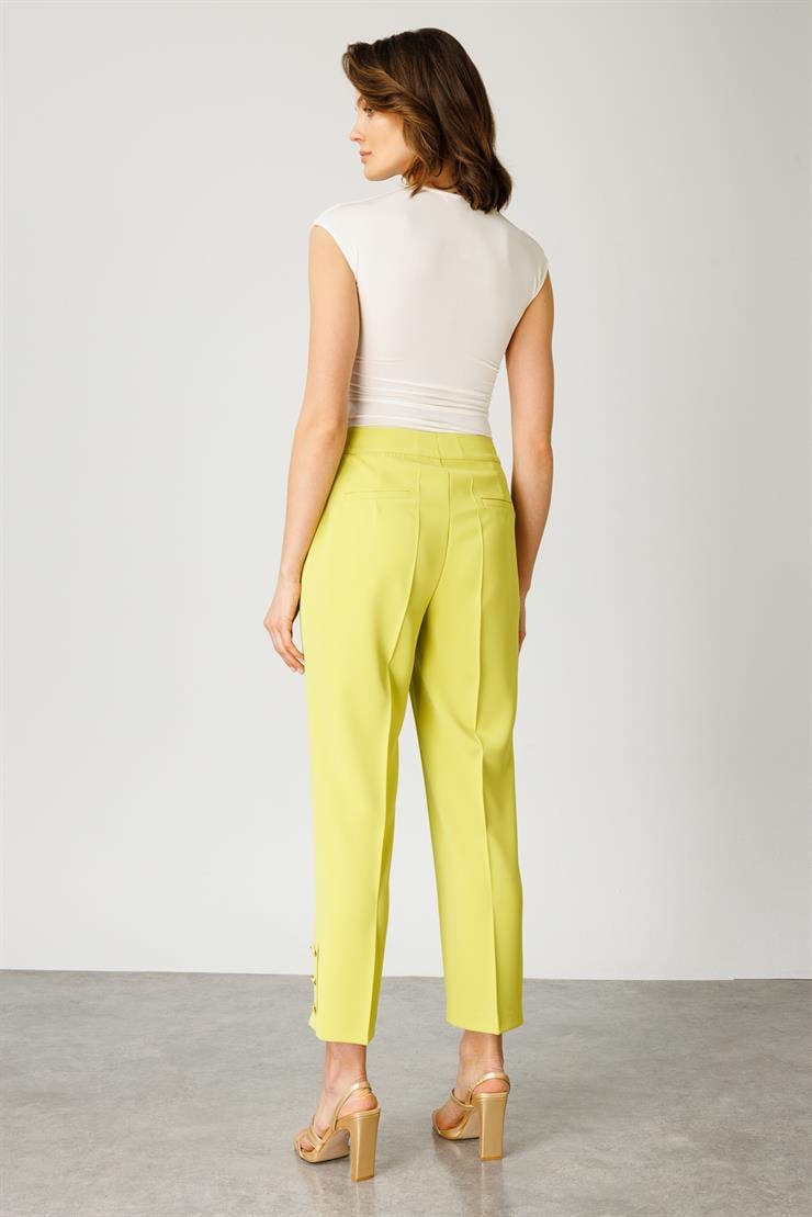 Modailgi  Yandan Cepli Paçası Asimetrik ve Düğmeli Pantolon - 7572 Asit