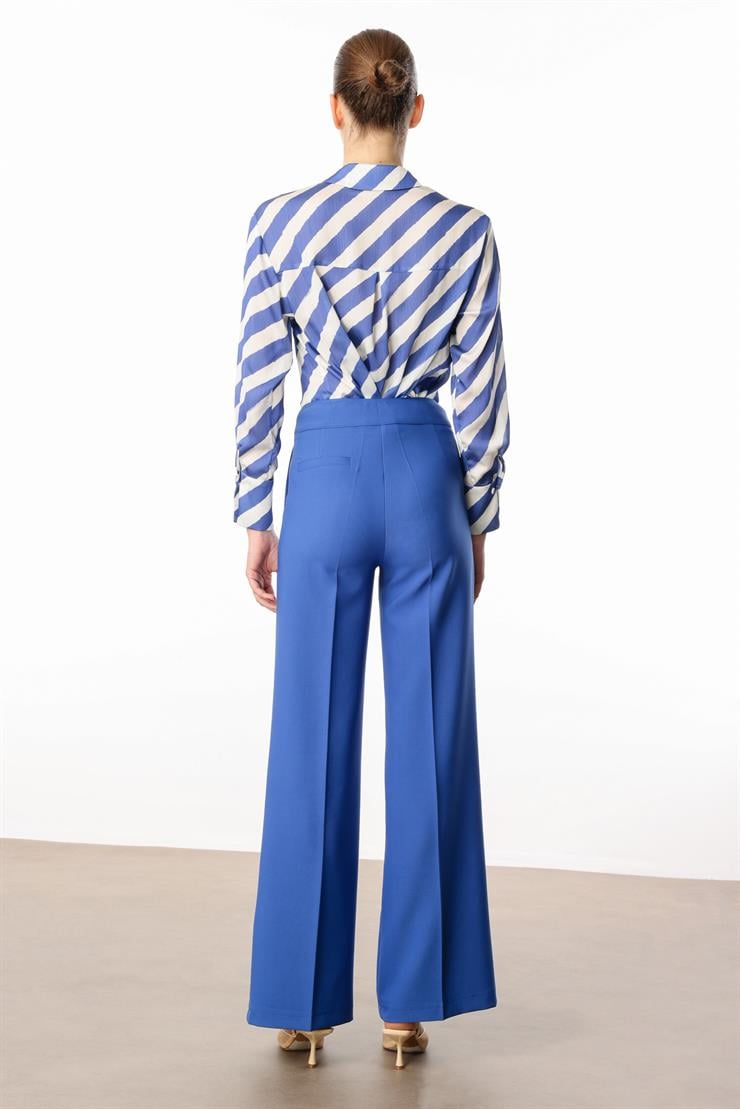 Modailgi  Yandan Cepli Palazzo Pantolon - 7055 Mavi