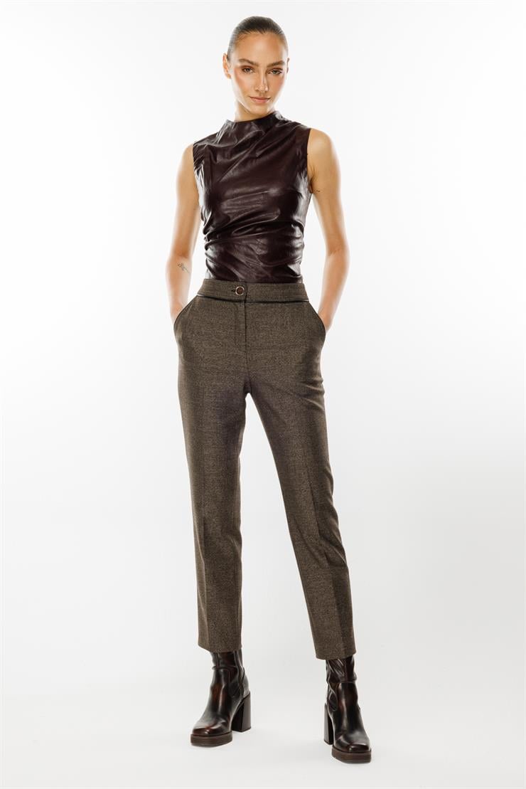 Modailgi  Yandan Cepli Sigara Paça Klasik Pantolon - 7077 Kahve