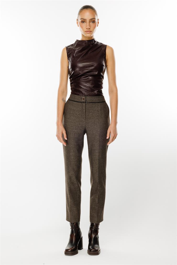 Modailgi  Yandan Cepli Sigara Paça Klasik Pantolon - 7077 Kahve