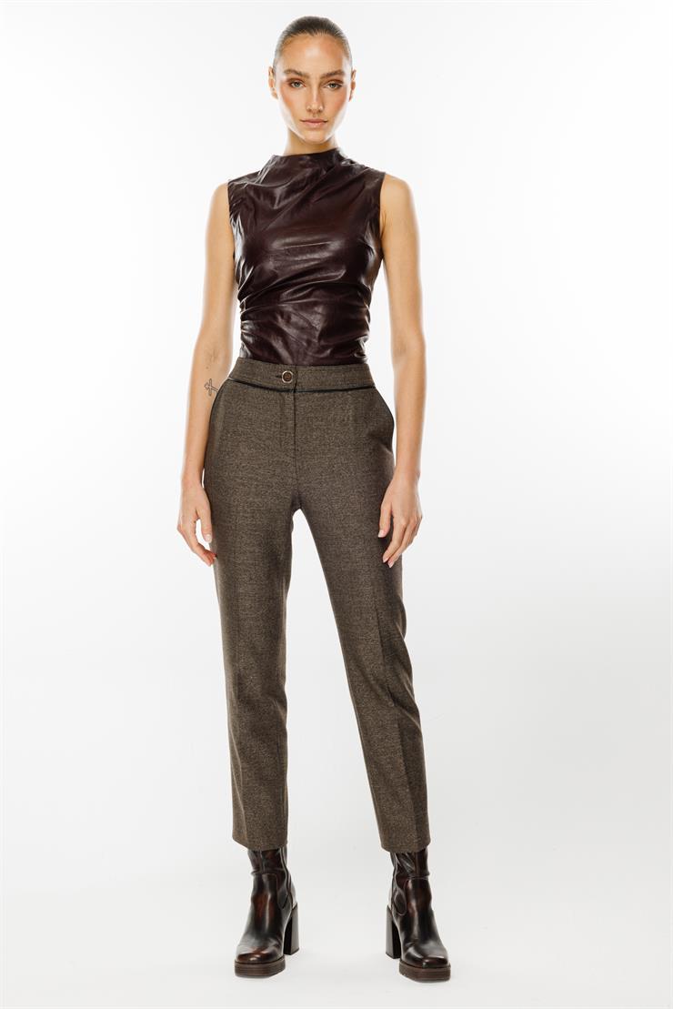 Modailgi  Yandan Cepli Sigara Paça Klasik Pantolon - 7077 Kahve