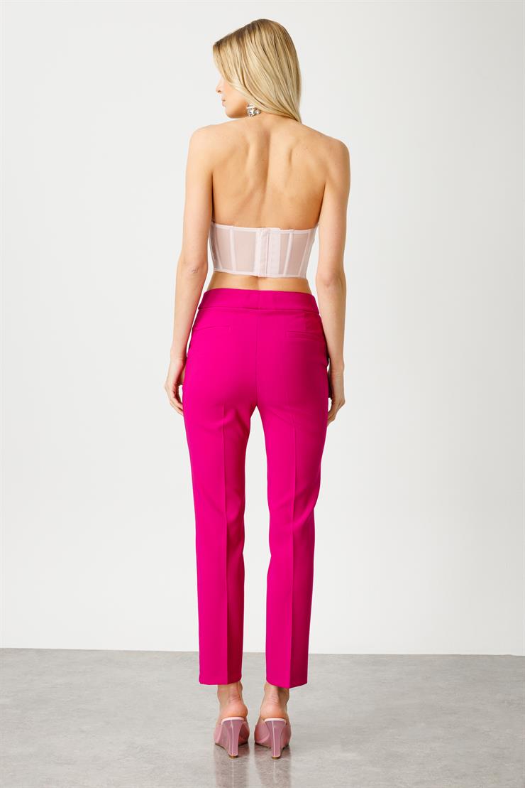 Modailgi  Yandan Cepli Takım Pantolon - 7526 Fuşya