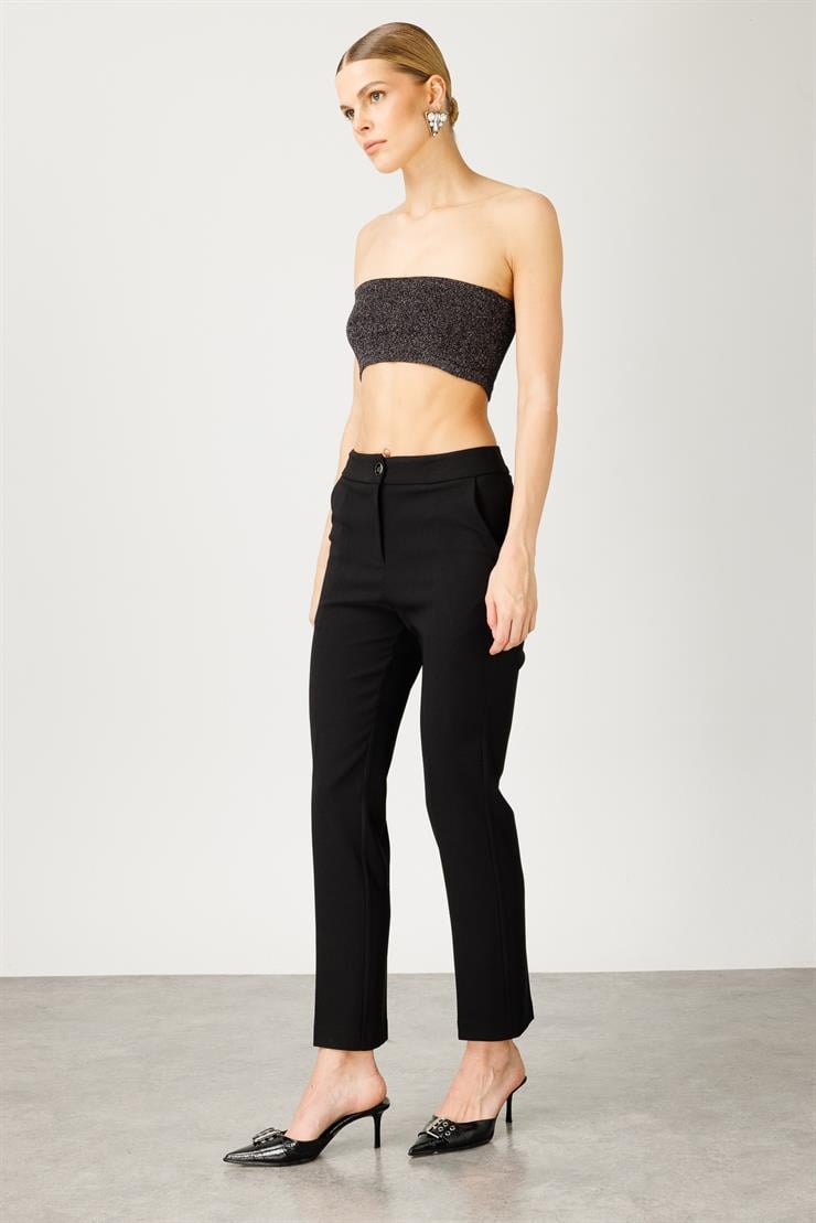 Modailgi  Yandan Cepli Takım Pantolon - 7526 Siyah