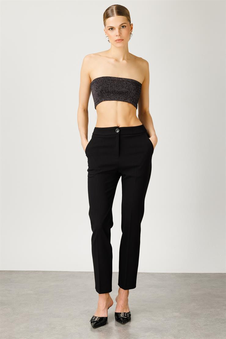 Modailgi  Yandan Cepli Takım Pantolon - 7526 Siyah