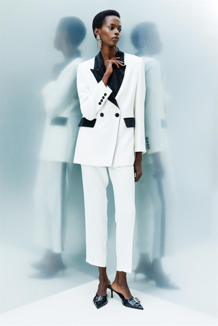 Modailgi  Yanı Sıralı Taş Dizim Takım Pantolon - 7815 Ekru