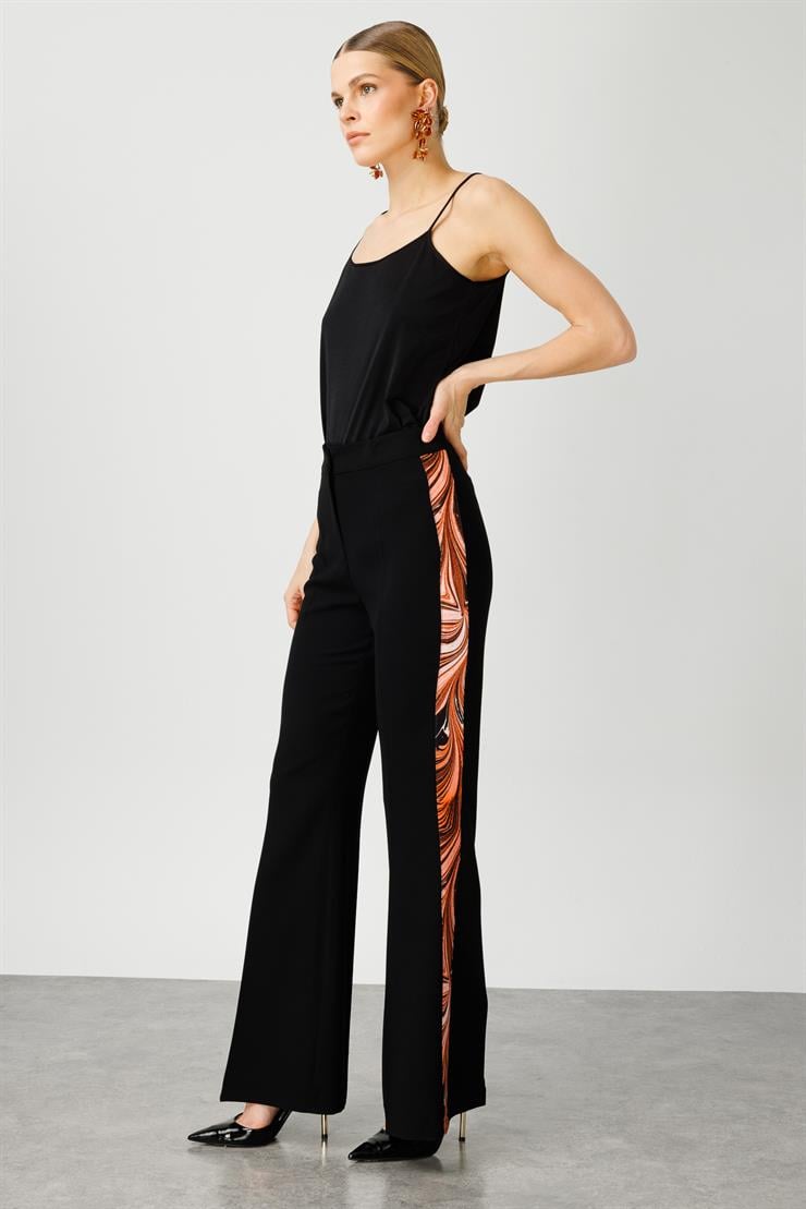 Modailgi  Yanları Desen Şeritli Pantolon - 7560 Orange