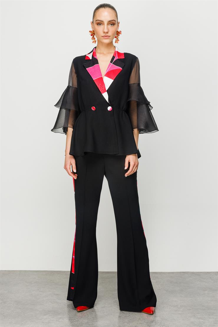 Modailgi  İspanyol Paça Pantolon Siyah