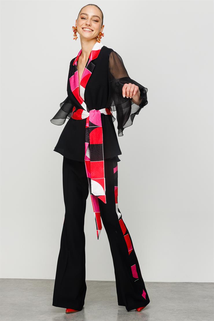 Modailgi  İspanyol Paça Pantolon Siyah