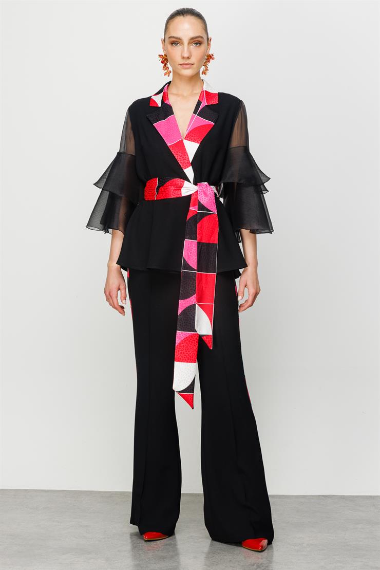 Modailgi  İspanyol Paça Pantolon Siyah